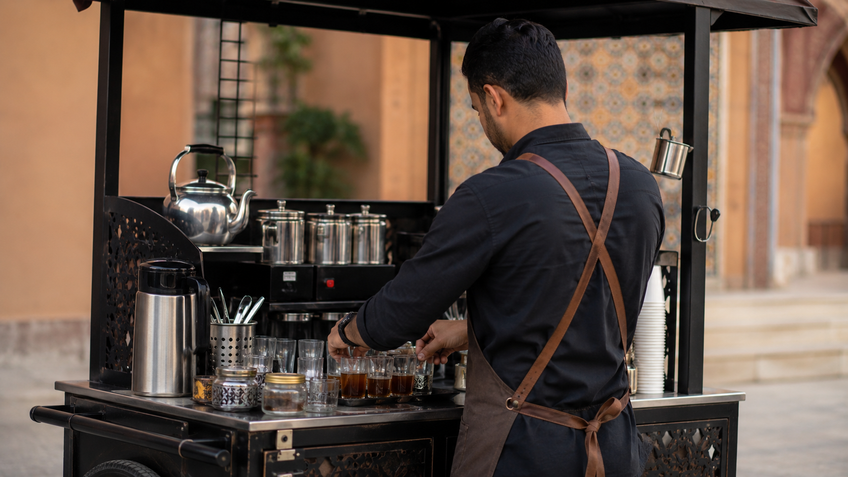 Chariot thé café ambulant Maroc : rentable dès 8 000 MAD
