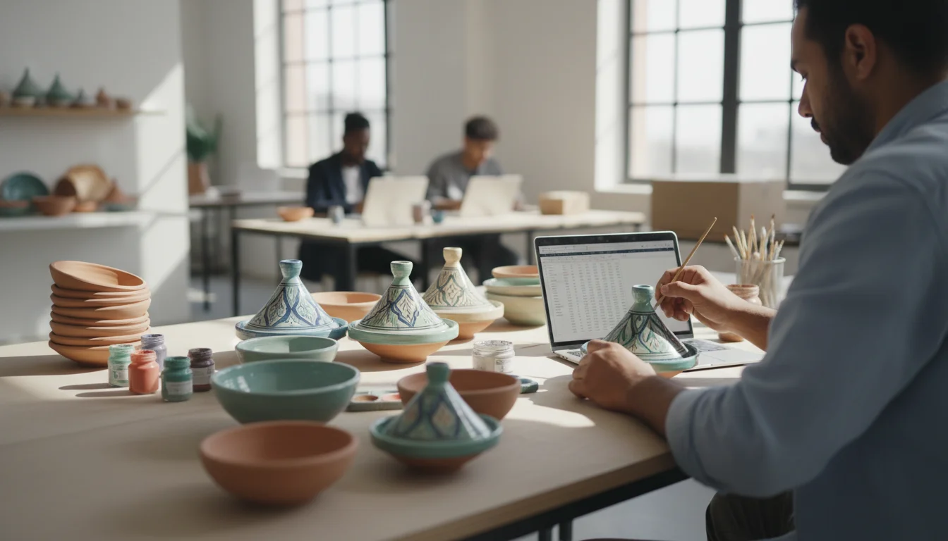 Poterie peinte à la main au Maroc : rentable dès 35 000 MAD